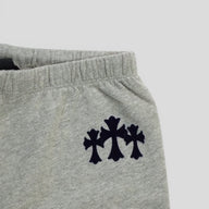 Chrome Hearts Women's Triple Cross CH Flocked Sweatpants in Grey