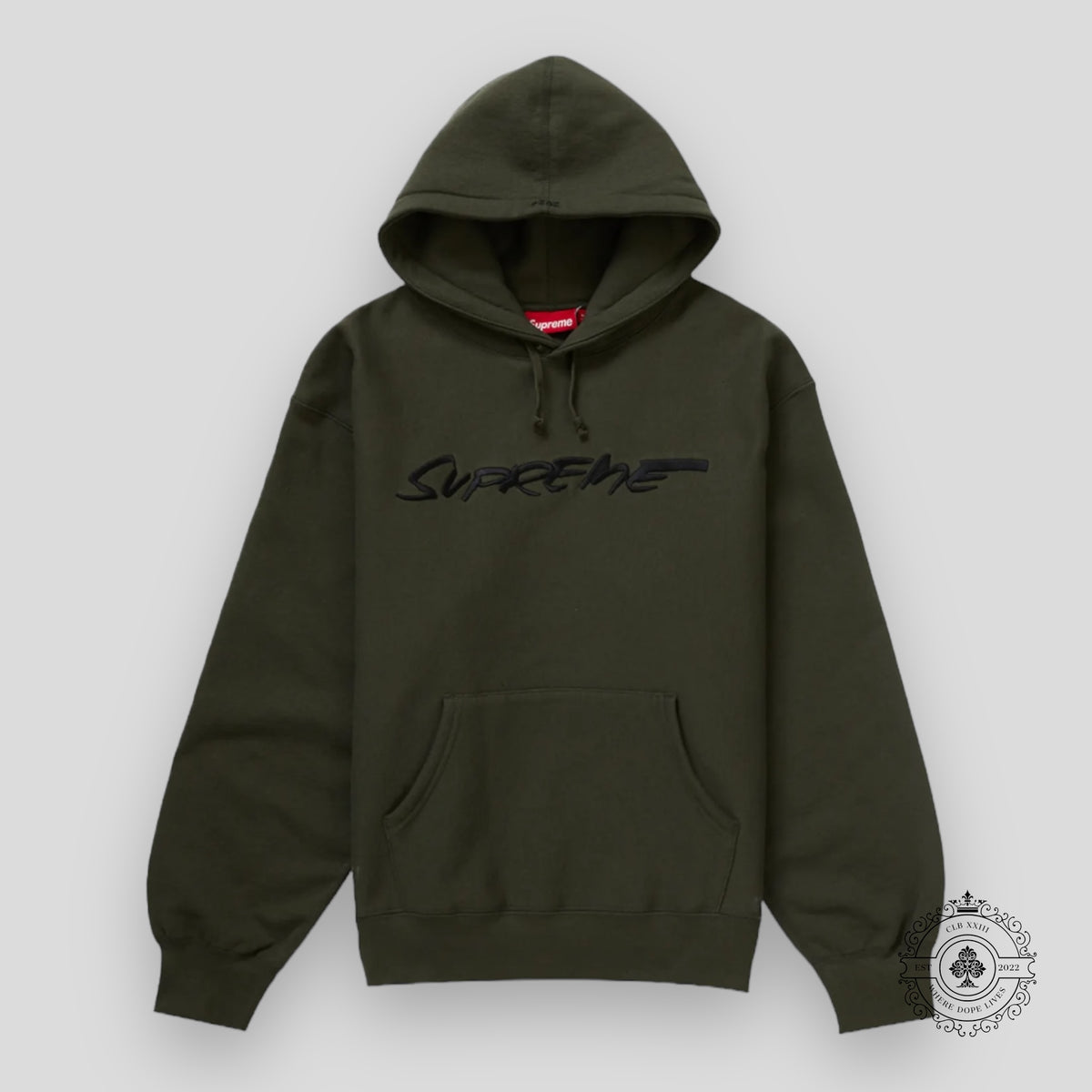 Supreme Futura Hooded Sweatshirt in Dark Olive