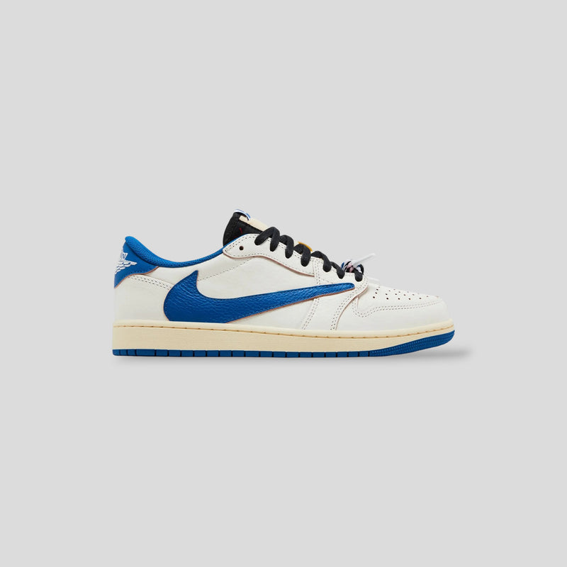 Air Jordan 1 Retro Low OG SP Fragment x Travis Scott Sail Military Blue