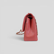 Chanel Caviar Leather Jumbo Quilted Flap Bag in Pink