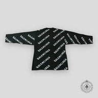 Balenciaga All Over Logo Sweater in Khaki
