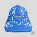 Chrome Hearts Leather Flame Patch 6 Panel Hat in Blue