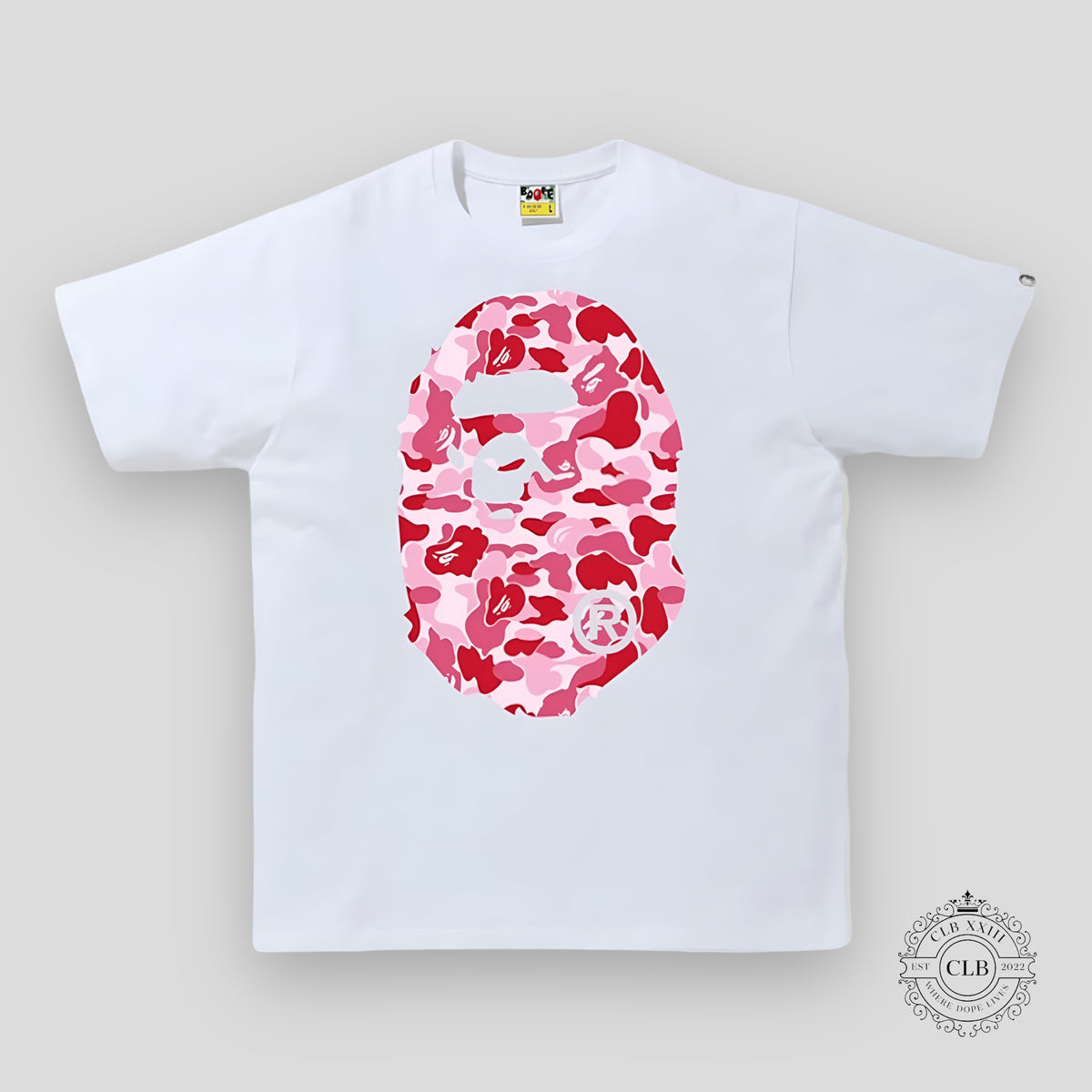 BAPE ABC Camo by Bathing Ape Tee in White/Pink