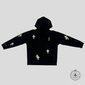 Chrome Hearts Cross Patch Hoodie in Black / White