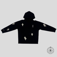Chrome Hearts Cross Patch Hoodie in Black / White