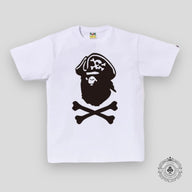 Bape Crossbone Captain Ape Tee in White