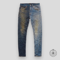 Purple Brand Dirty Mid-Dark Indigo Printed Denim Jeans