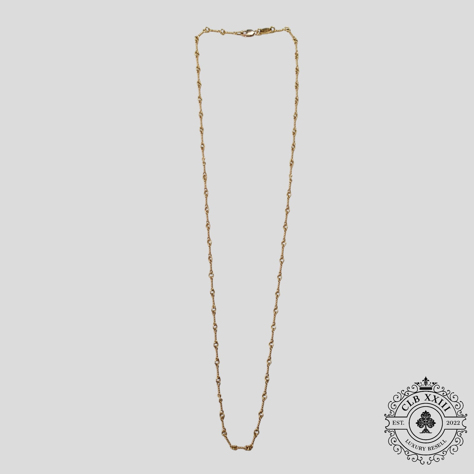 Chrome Hearts 22K Gold Twist 20 Inch Necklace