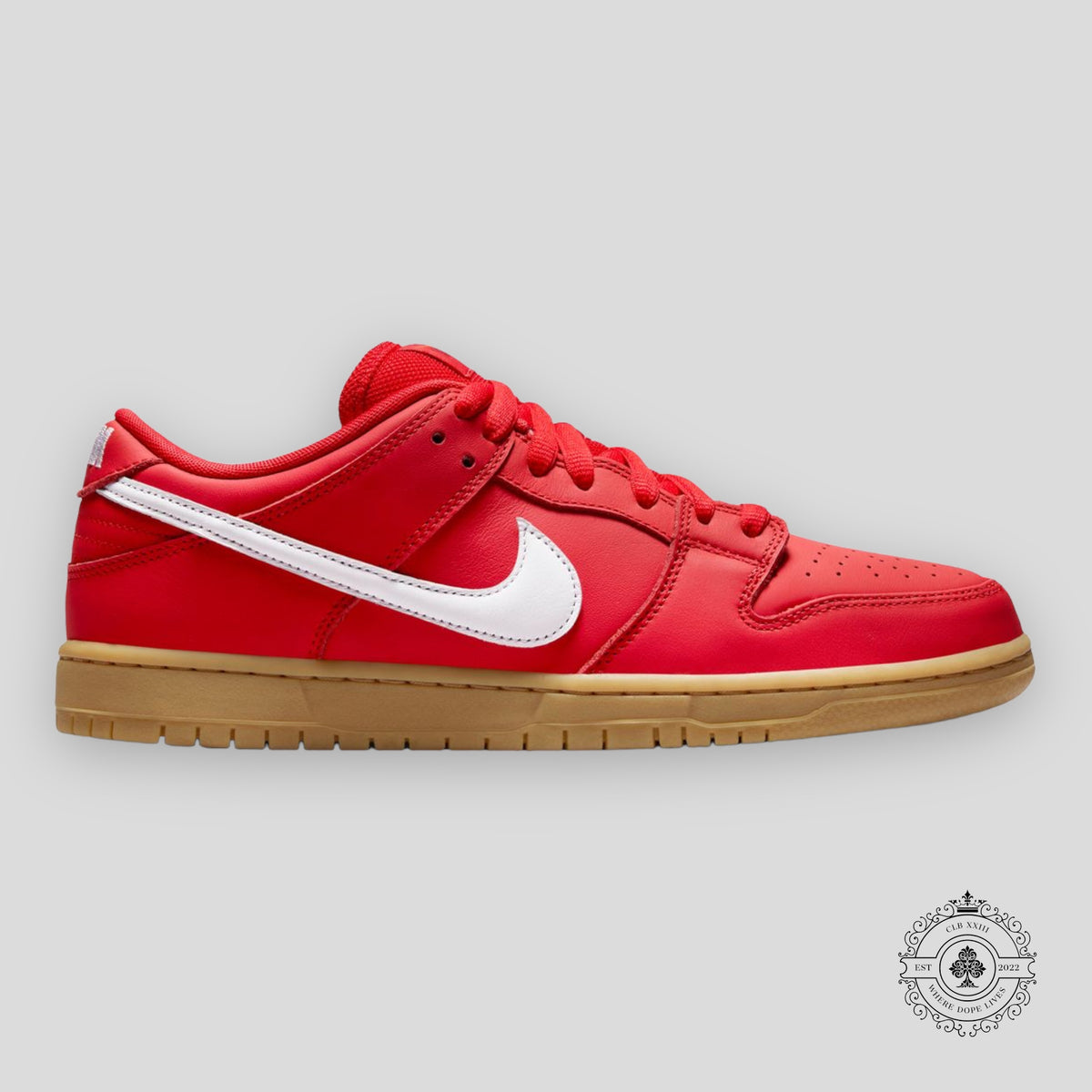 Nike SB Dunk Low University Red Gum