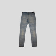 AMIRI PLAID THRASHER JEANS - CLAY INDIGO