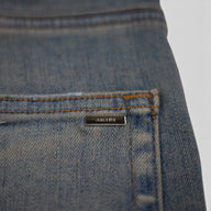 AMIRI PLAID THRASHER JEANS - CLAY INDIGO