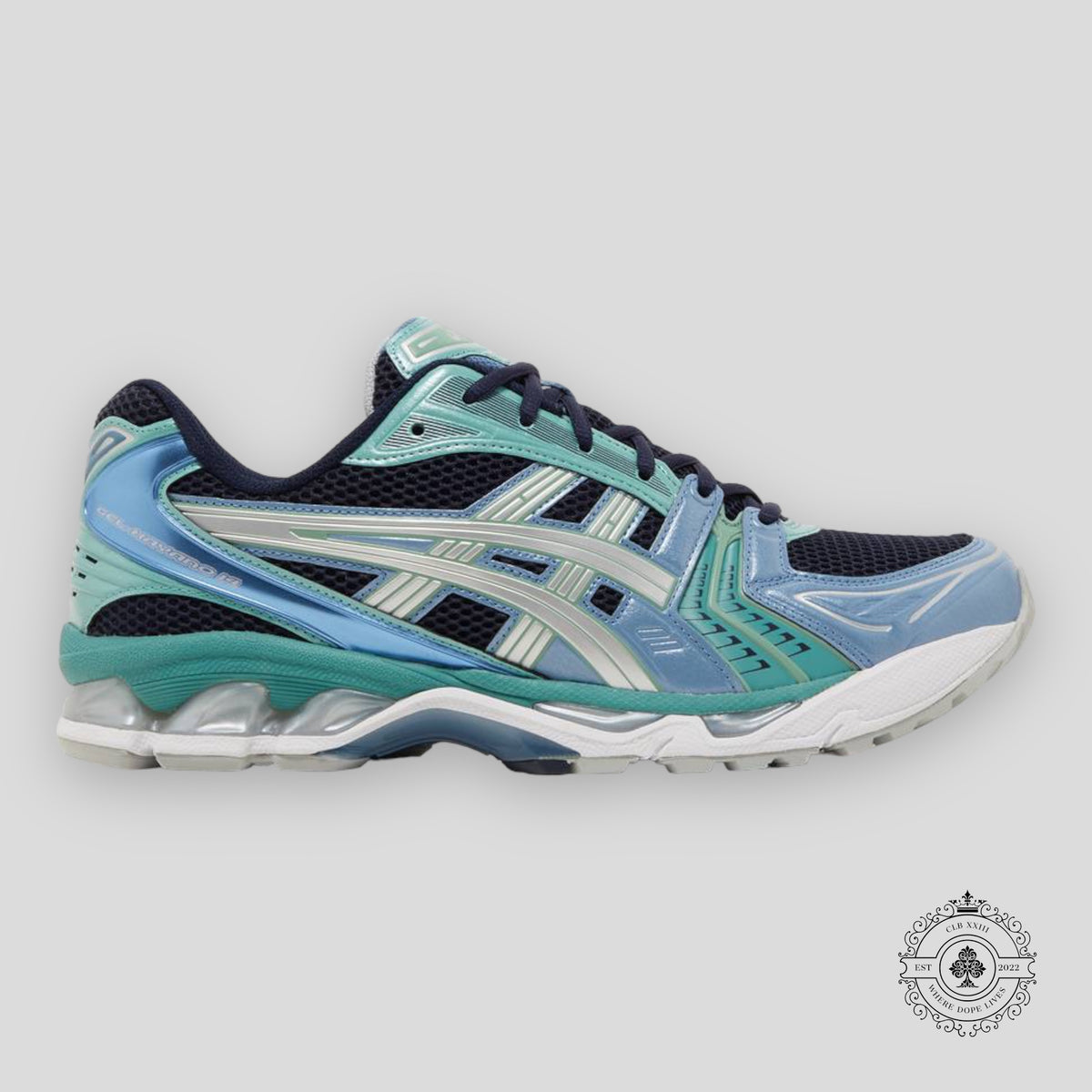 ASICS Gel-Kayano 14 Midnight Blue Pure Silver Aqua