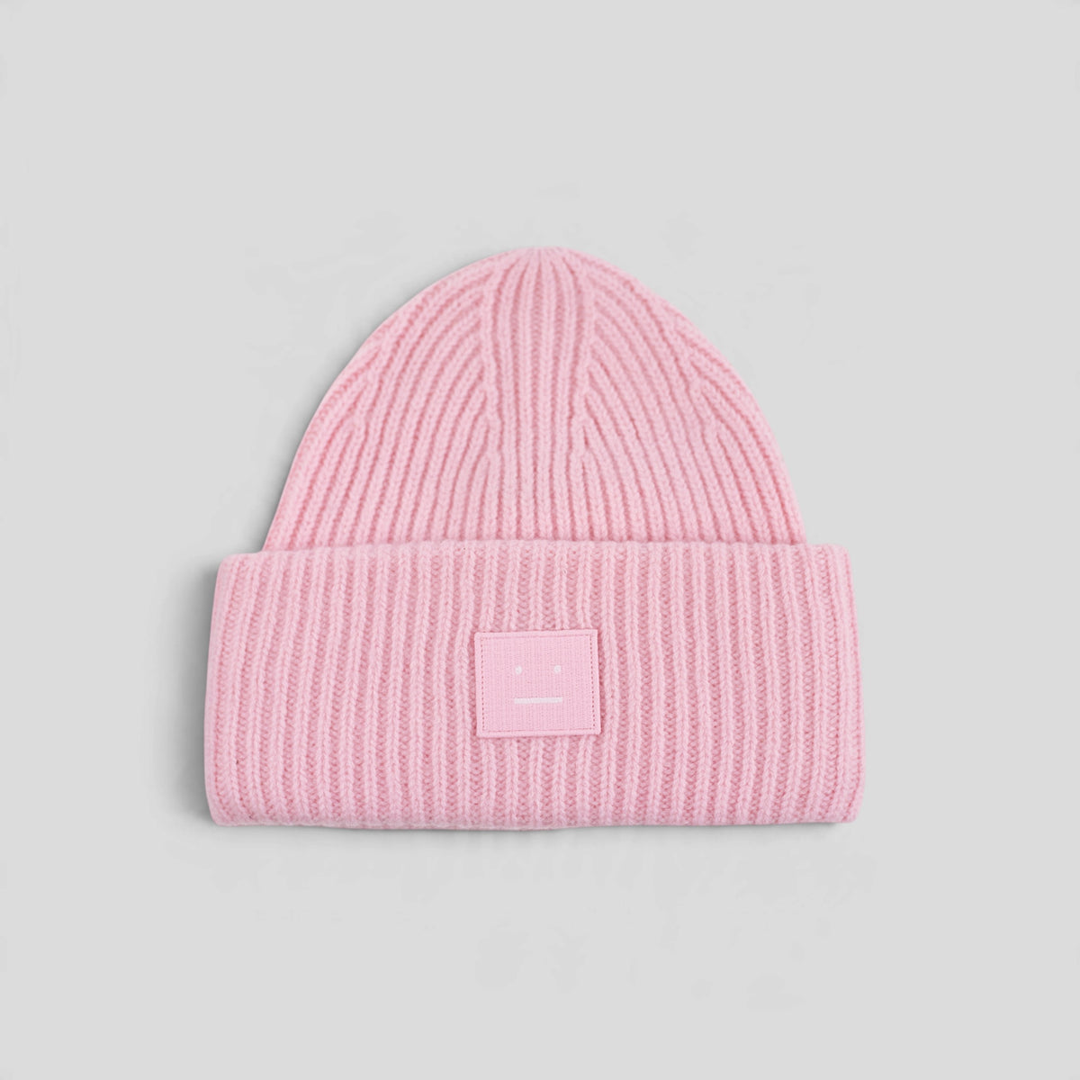 Acne Studio Large Face Beanie in Bright Pink