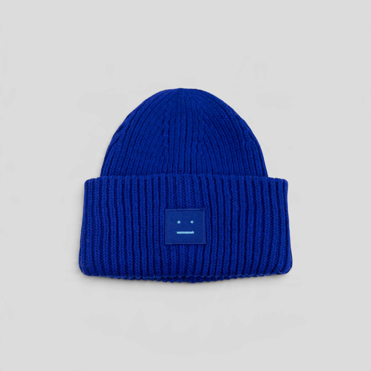 Acne Studio Large Face Beanie in Cobalt