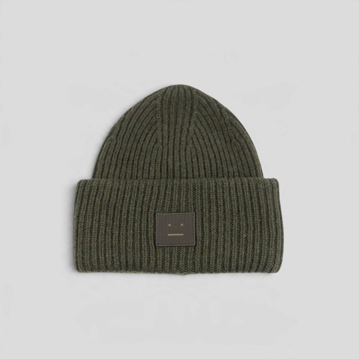 Acne Studio Large Face Beanie in Green