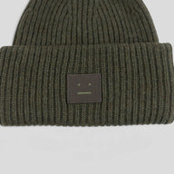 Acne Studio Large Face Beanie in Green