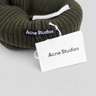 Acne Studio Large Face Beanie in Green