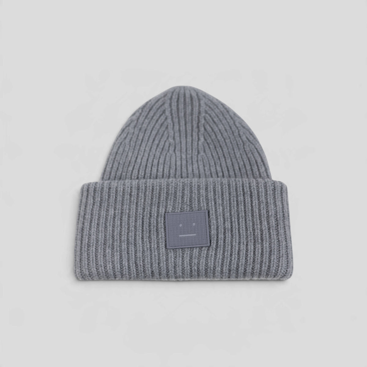 Acne Studio Large Face Beanie in Grey
