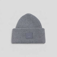 Acne Studio Large Face Beanie in Grey