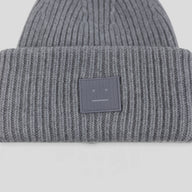 Acne Studio Large Face Beanie in Grey