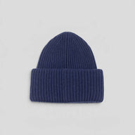 Acne Studio Large Face Beanie in Navy