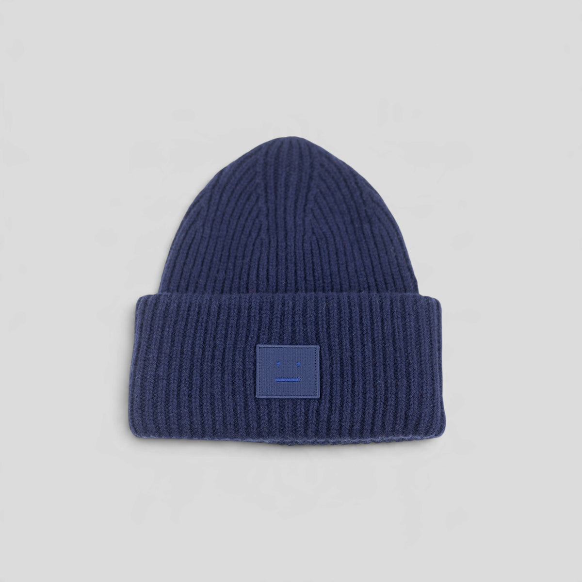 Acne Studio Large Face Beanie in Navy
