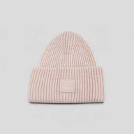 Acne Studio Large Face Beanie in Peach Pink