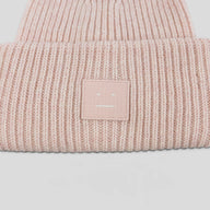 Acne Studio Large Face Beanie in Peach Pink