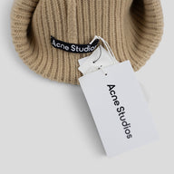 Acne Studio Large Face Beanie in Tan