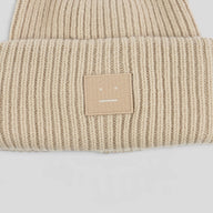 Acne Studio Large Face Beanie in Tan