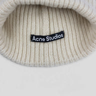 Acne Studio Large Face Beanie in White