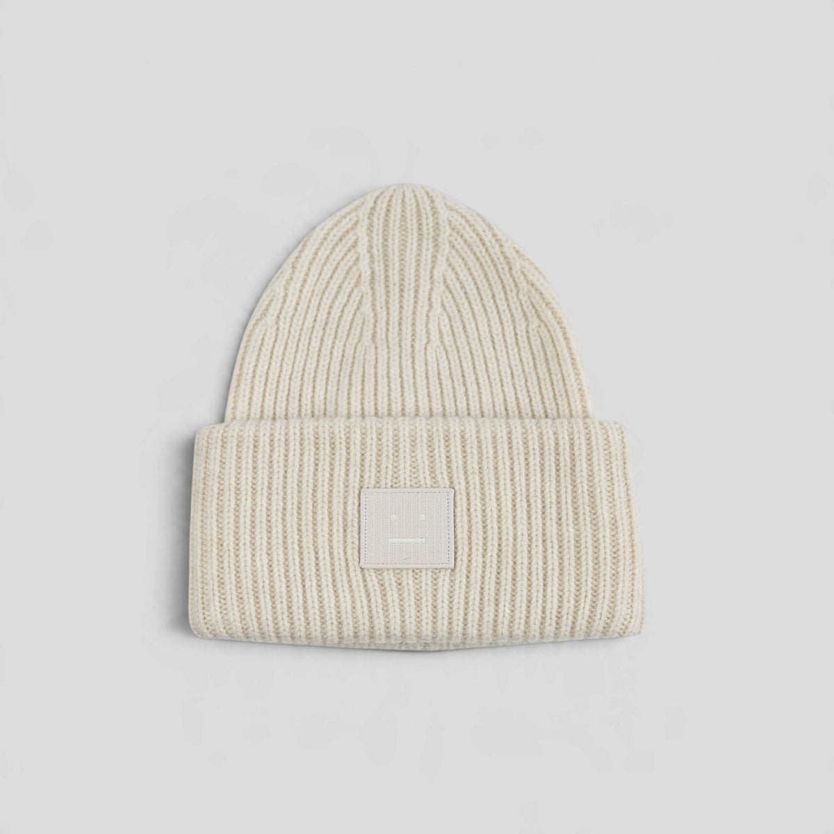 Acne Studio Large Face Beanie in White