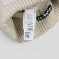 Acne Studio Large Face Beanie in White