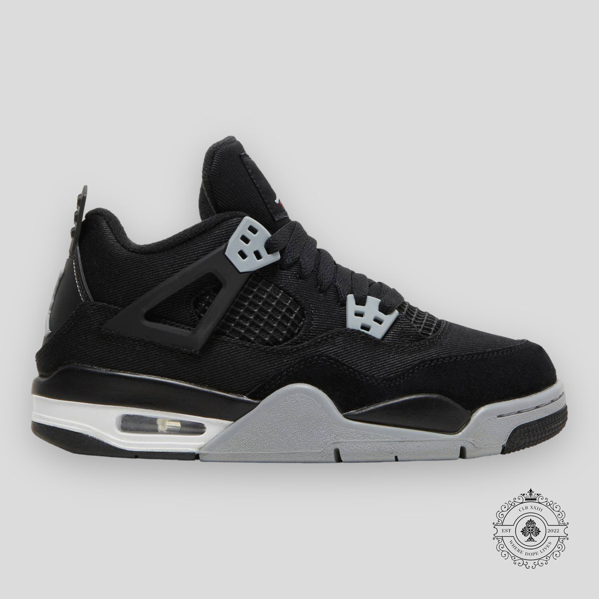 Air Jordan 4 Retro (GS) "Black Canvas"