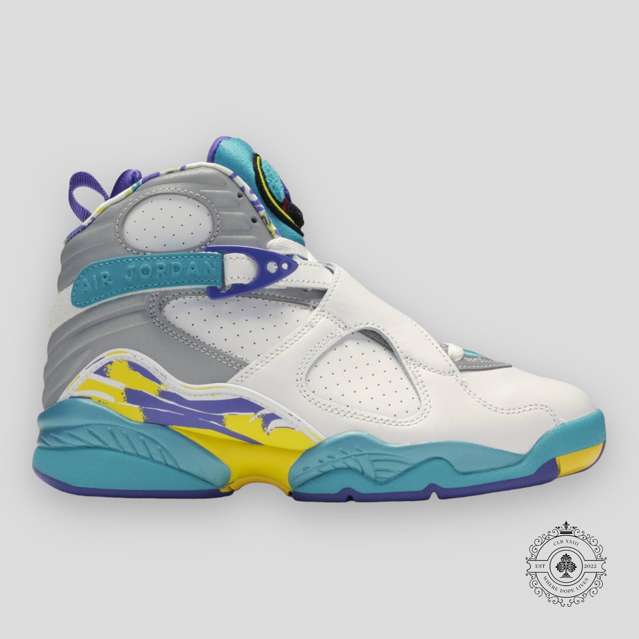 Air Jordan 8 Retro W White Aqua