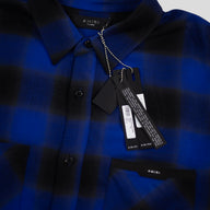 Amiri Applique Flannel Button Up in Blue