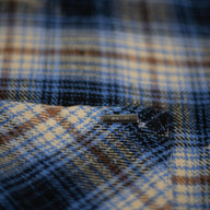 Amiri Bleached Heavy Flannel Button Up in Petrol Blue