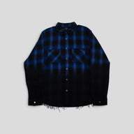 Amiri Distressed Flannel in Blue