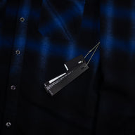 Amiri Distressed Flannel in Blue