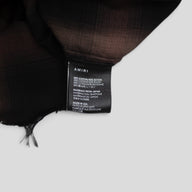 Amiri Gradient Shadow Plaid Shirt in Dark Brown