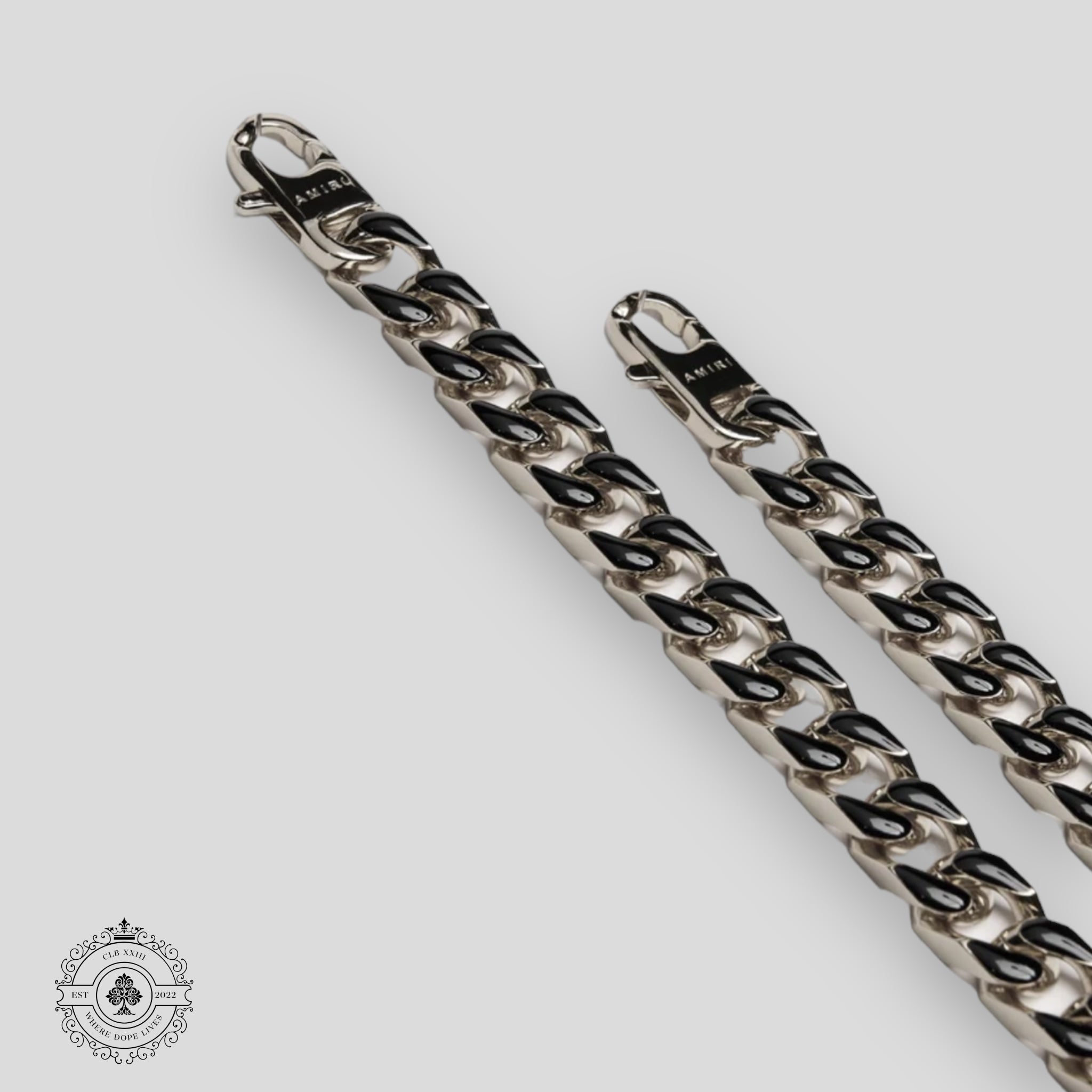 Amiri Wallet Chain in Silver