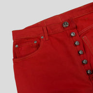 Chrome Hearts Levi Red Cross Patch Jeans