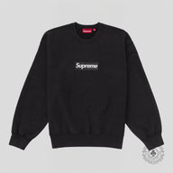 Supreme Washed Box Logo Crewneck in Black