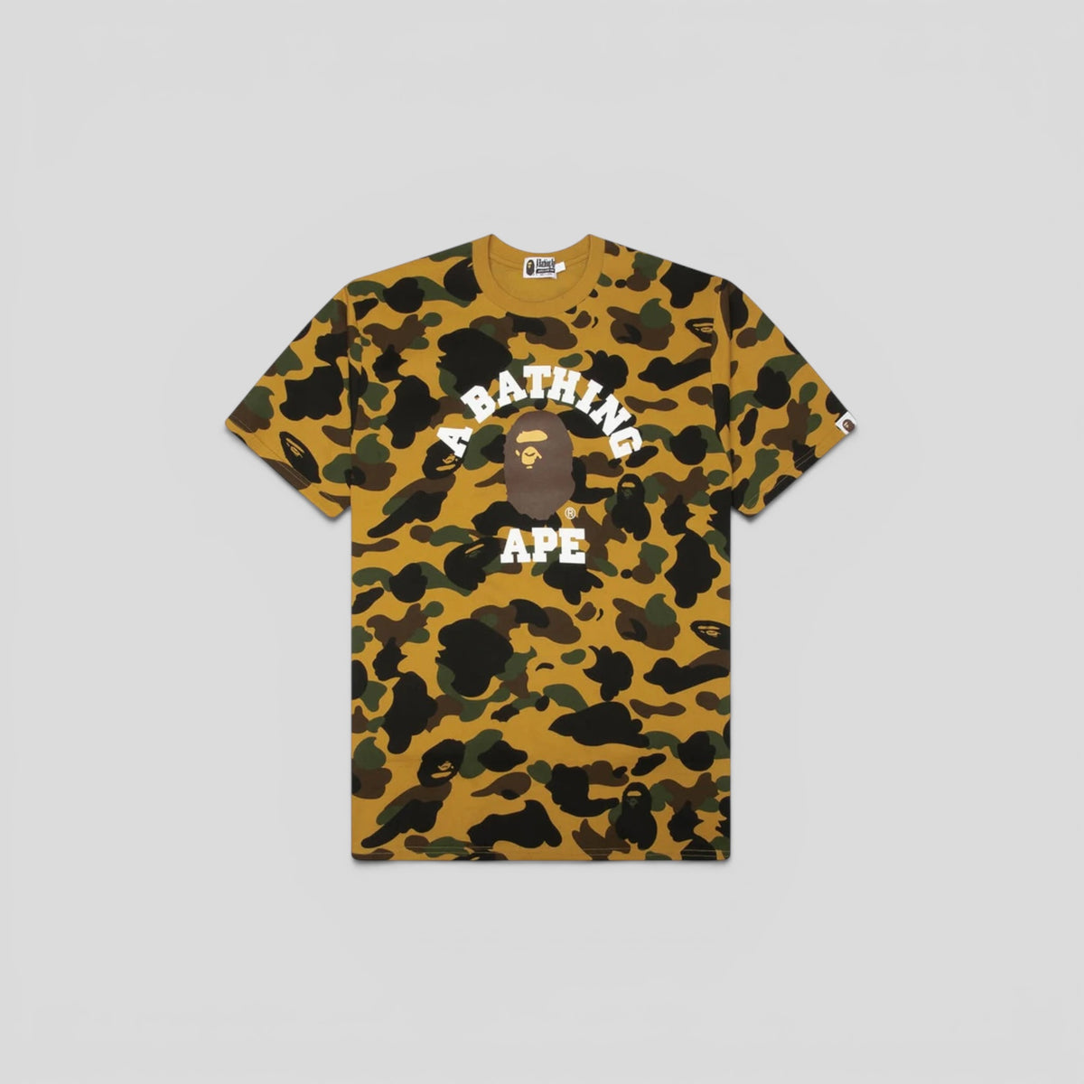 BAPE 1st Camo College Tee in Yellow