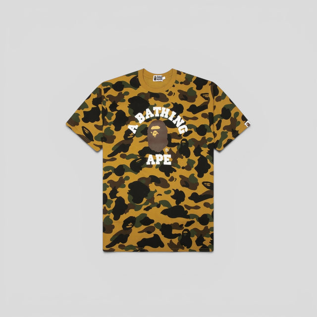 BAPE 1st Camo College Tee in Yellow