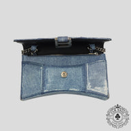 Balenciaga Hourglass Denim Chainlink Bag