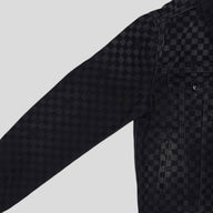 Louis Vuitton Damier Ultrablack Flocked Denim Trucker Jacket in Black