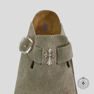 Chrome Hearts Birkenstock Mules in Taupe