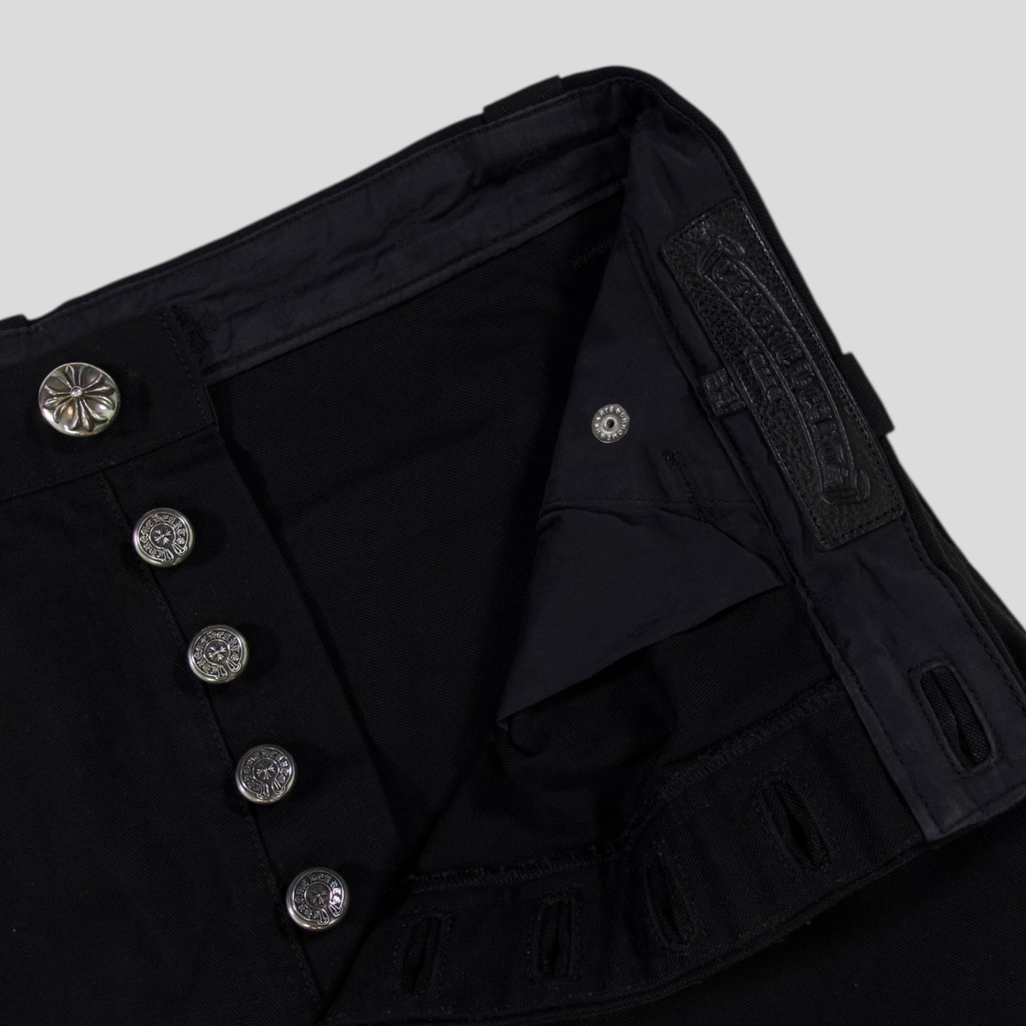 Chrome Hearts Double Knee Carpenter Pants in Black