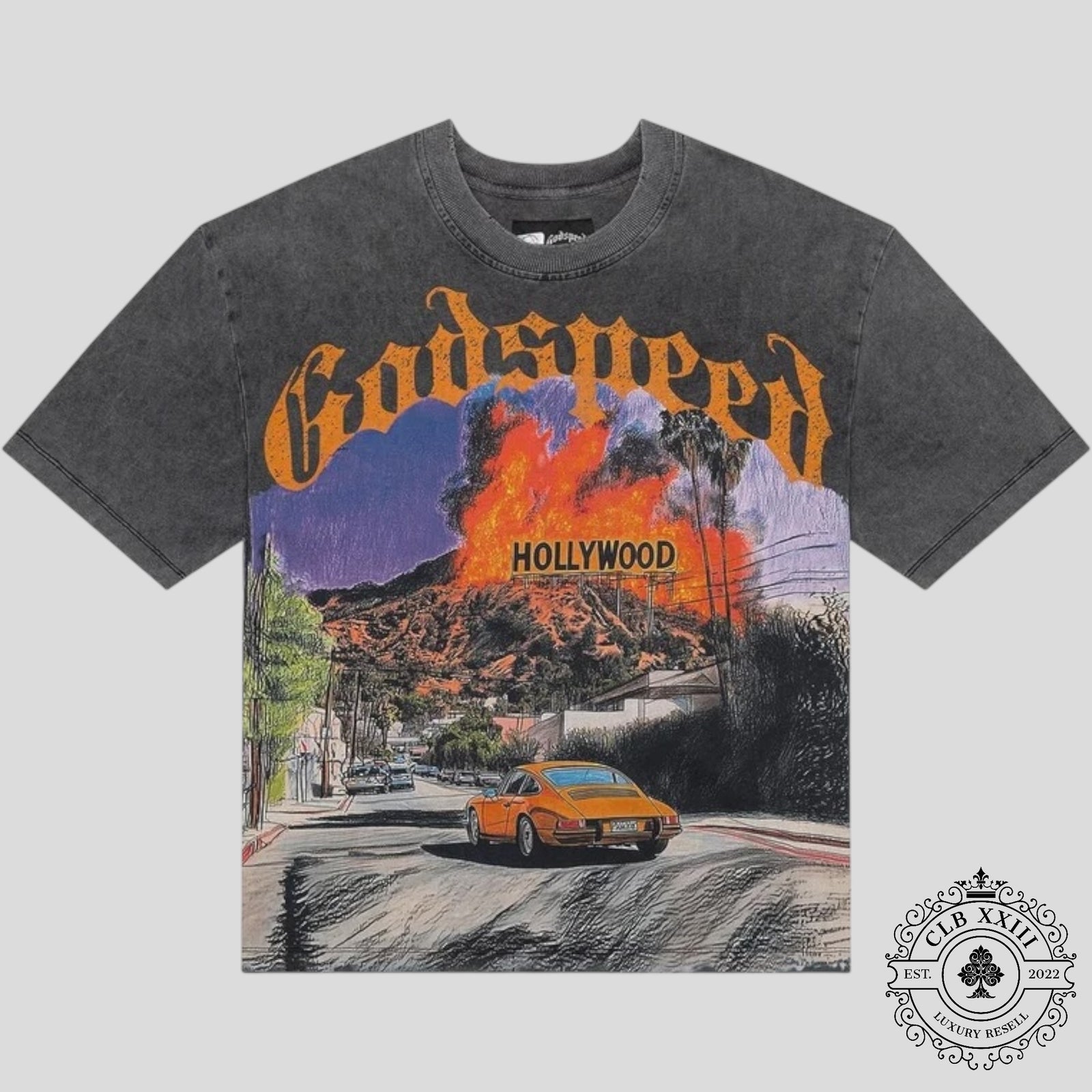 Godspeed Los Scandalous Tee in Grey Wash